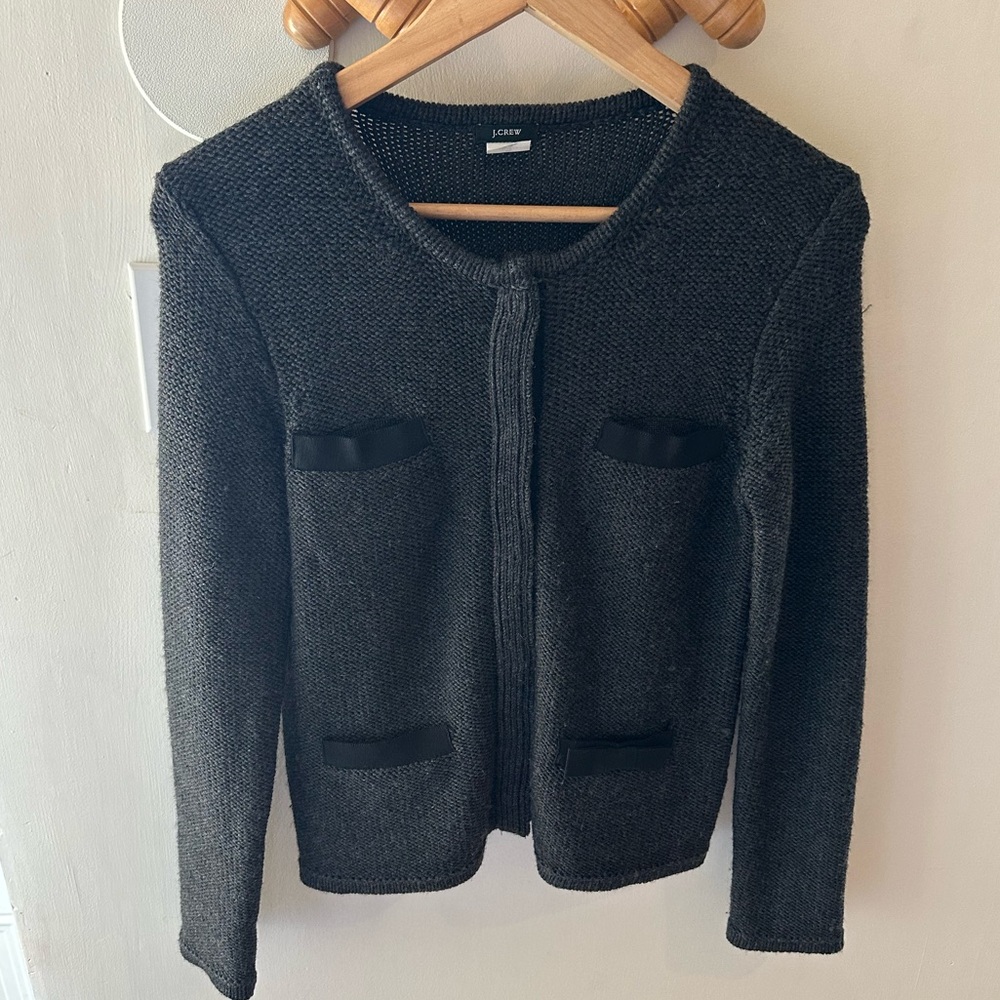 J Crew Wool Snap-Front Cardigan